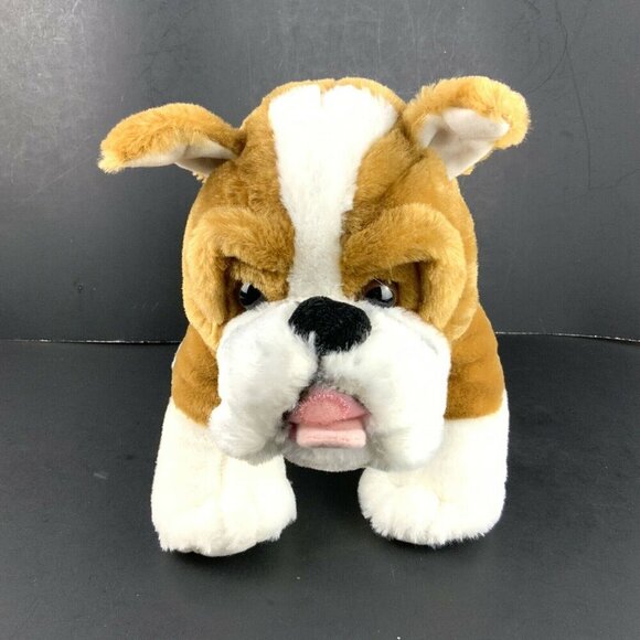 Build A Bear Bulldog Boxer Puppy Dog Plush Stuffed Animal 16 inch White Brown - Picture 2 of 9